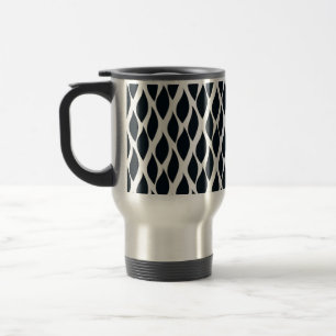 Mug De Voyage Motif en mosaïque noir et blanc