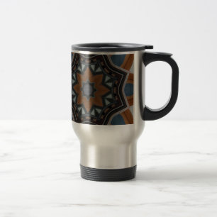 Mug De Voyage Motif étoile marron kaléidoscope...