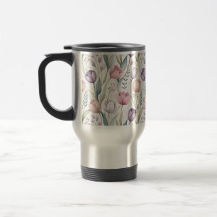 Mug De Voyage Motif floral de tulipe scandinave
