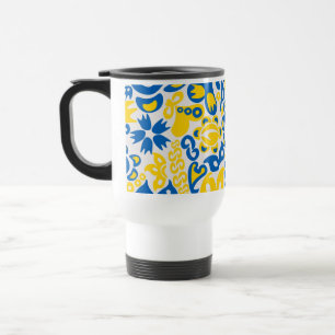 Mug De Voyage Motif folklorique aux couleurs du drapeau ukrainie