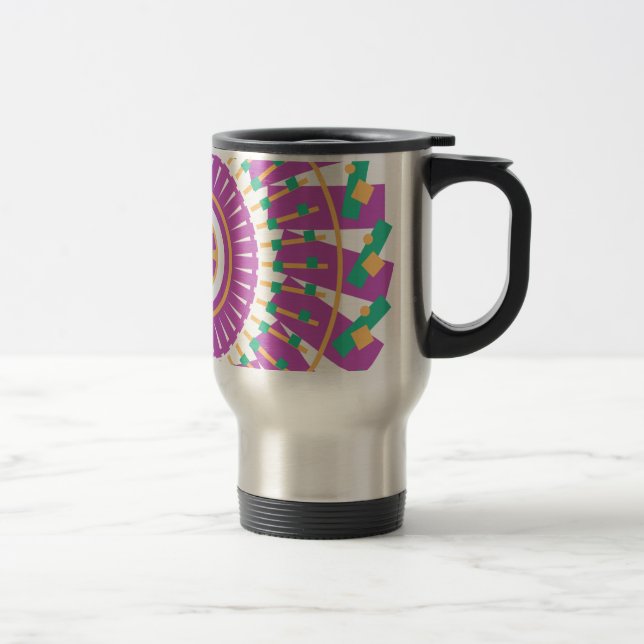 Mug De Voyage motif géométrique de mandala formes (Droit)