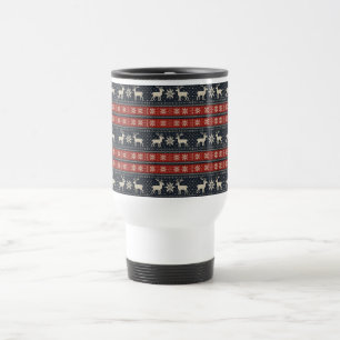 Mug De Voyage Motif hivernal traditionnel Colorwork/Fair Isle