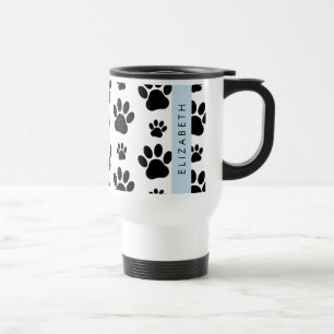 Mug De Voyage Motif mâle, Patrouilles de chien, Noir et Blanc, V