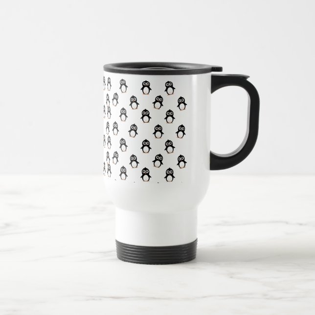Mug De Voyage Motif mignon de pingouin (Droite)