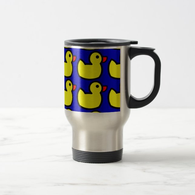Mug De Voyage Motif mignon en caoutchouc jaune lumineux mignon (Droit)