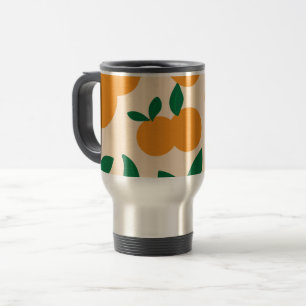 Mug De Voyage Motif Oranges De Fruits D'agrumes De Style Moderne