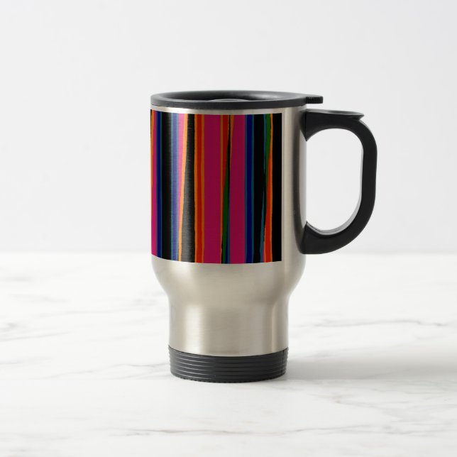 Mug De Voyage Motif papier déchiré coloré (Droit)