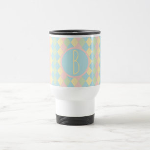 Mug De Voyage Motif pastel personnalisé d'Argyle de printemps