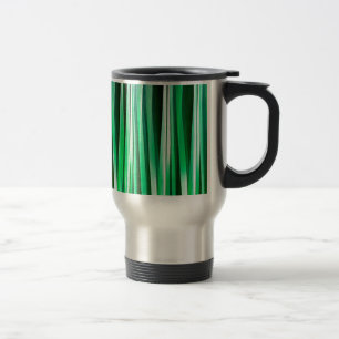 Mug De Voyage Motif rayé d'océan bleu vert
