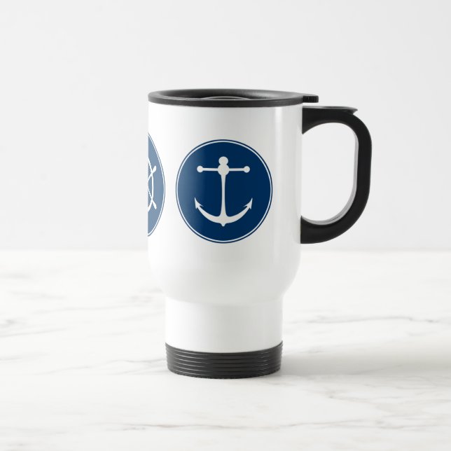 Mug De Voyage Motif rouge de club de yacht (Droite)