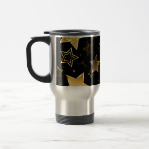 Mug De Voyage Motif sans couture avec étoiles d'or