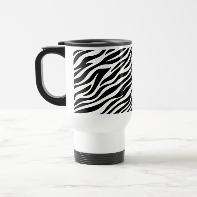 Mug De Voyage Motif sans couture de rayures de zèbre Impression  (Gauche)