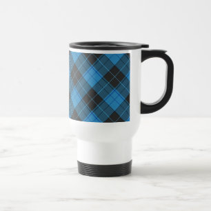 Mug De Voyage Motif tartan simple en bleu foncé