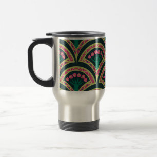 Mug De Voyage motif vert en forme de coquillage