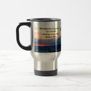 MUG DE VOYAGE MOTIVATION DE SLEVER MATTHEW 19:26 PHOTO DESIGN