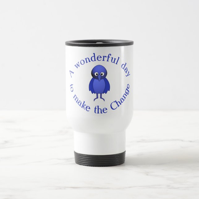 Mug De Voyage Motivation des oiseaux bleus (Centre)
