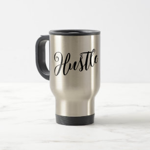 Mug De Voyage Motivation "Hustle" moderne Script Mug Voyage