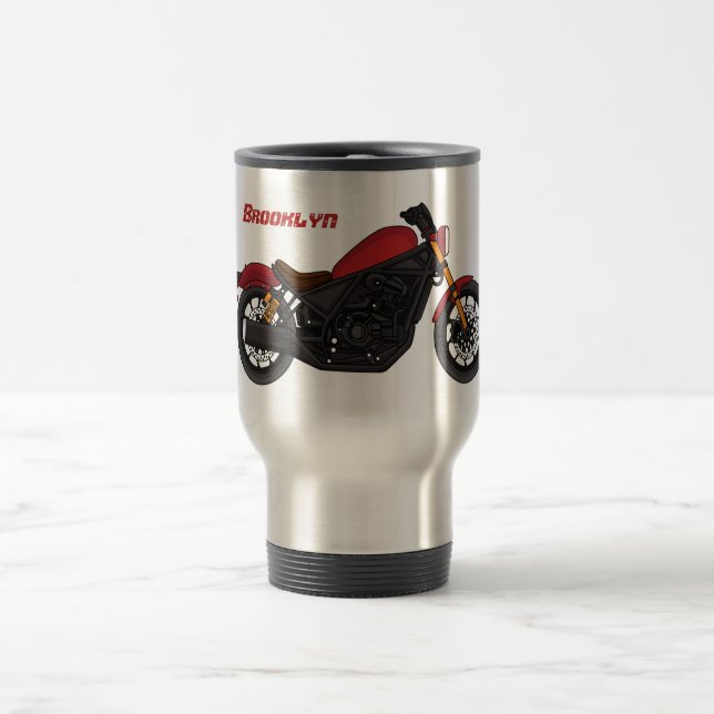 Mug De Voyage moto de style croiseur cool (Centre)