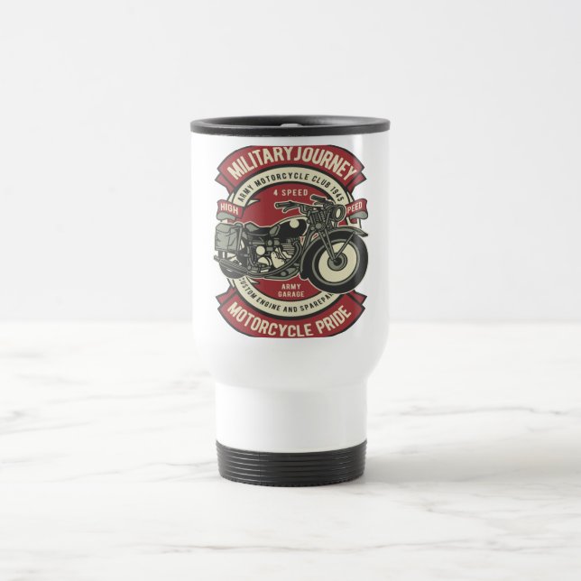 Mug De Voyage Moto militaire (Centre)