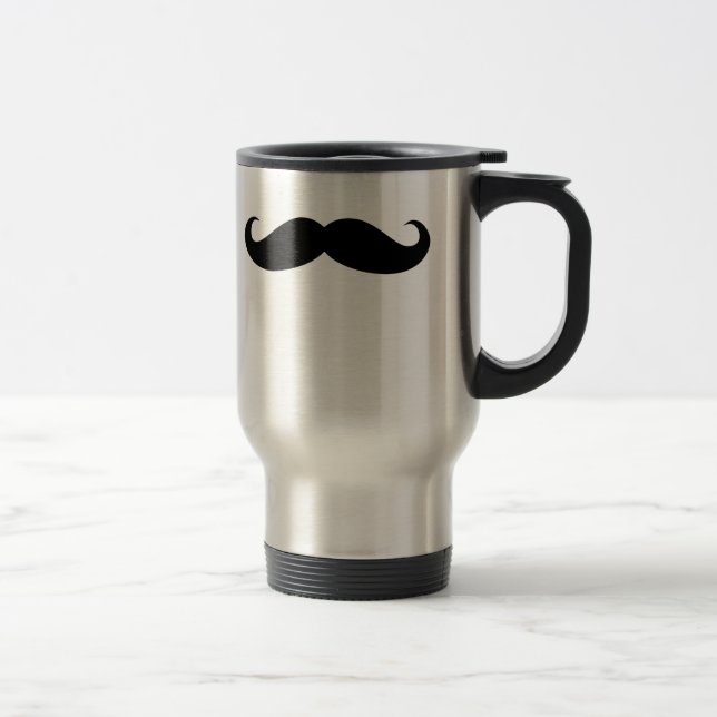 Mug De Voyage Moustache déguiser drôle moustache cheveux faciaux (Droit)