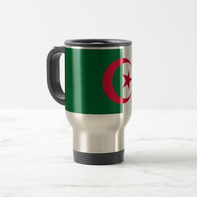 Mug De Voyage Mug Voyage avec Drapeau d'Algérie (Devant gauche)