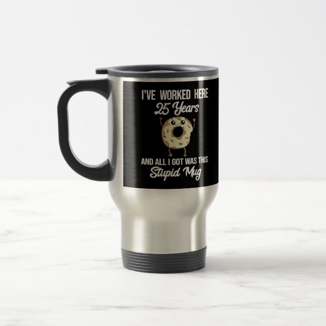 Mug De Voyage Mugue de reconnaissance pour 25 ans de service (Gauche)