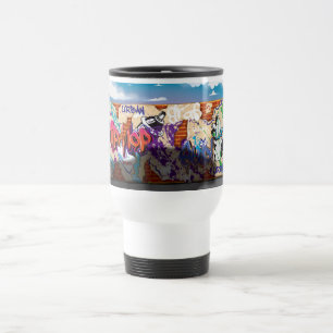 Mug De Voyage Mur de graffiti de hip hop urbain.