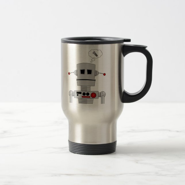 Mug De Voyage Musique à vis du robot (Droit)