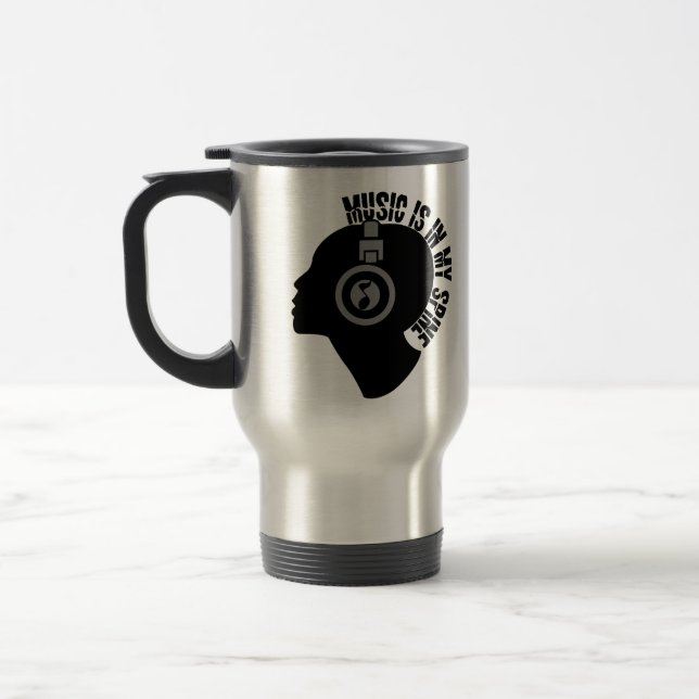 Mug De Voyage Musique - choisir style et couleur (Gauche)