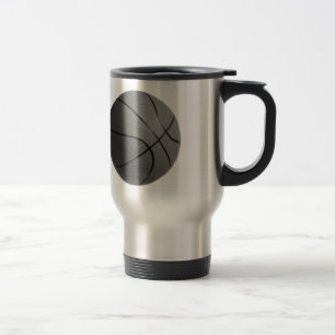 Mug De Voyage Musique de basketball noir blanc
