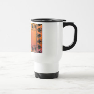 Mug De Voyage Musique de bordure rouge et orange