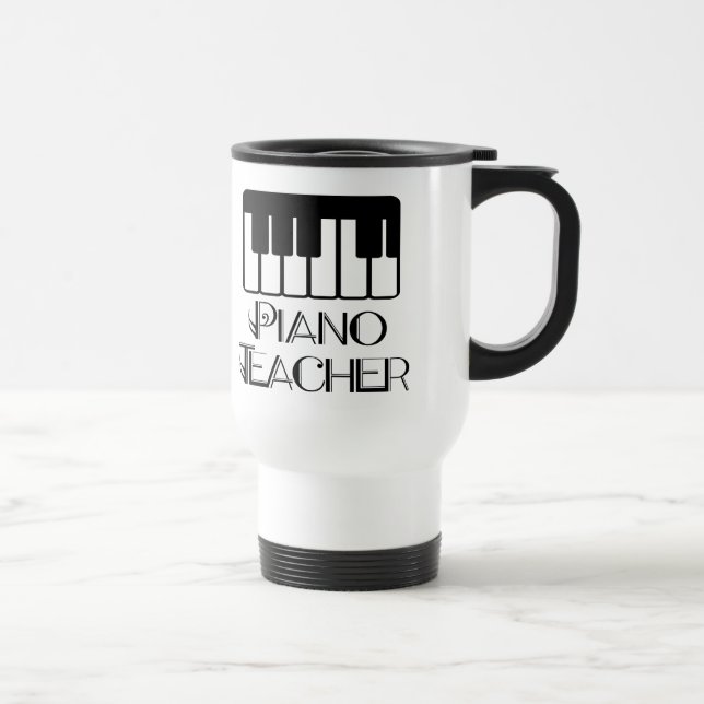 Mug De Voyage Musique de clavier de professeur de piano (Droite)