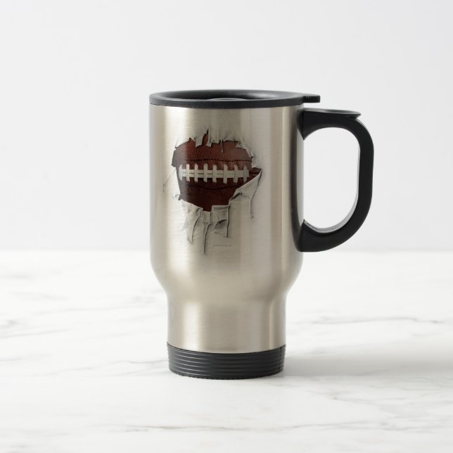 Mug De Voyage Musique de voyage de football déchirée (Droit)