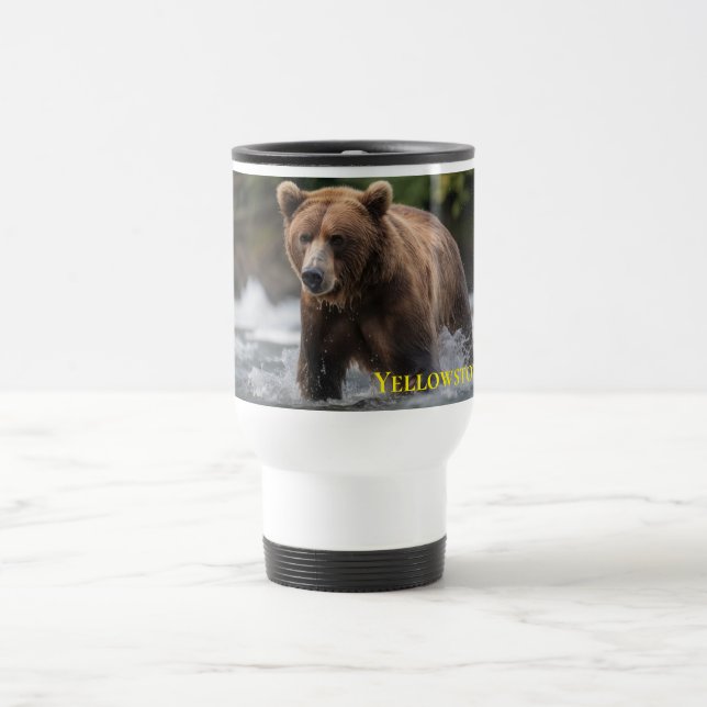 Mug De Voyage Musique de voyage de l'ours jaune (Centre)