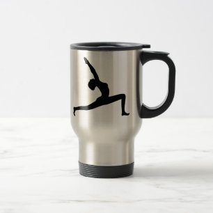 Mug De Voyage Musique de voyage en silhouette noire pour le yoga