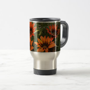 Mug De Voyage Musique de voyage orange et noir Gazanias