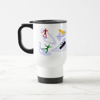 Mug De Voyage Musique de voyage Silhouette Sports d'hiver
