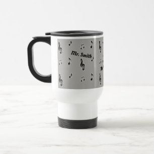Mug De Voyage Musique Enseignant Merci Notes musicales Appréciat