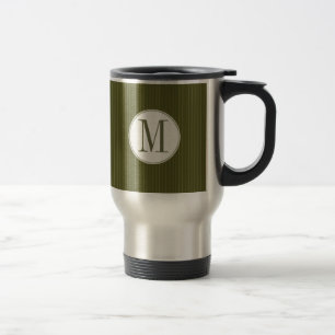 Mug De Voyage Musique monogramme monochrome Pinstripe