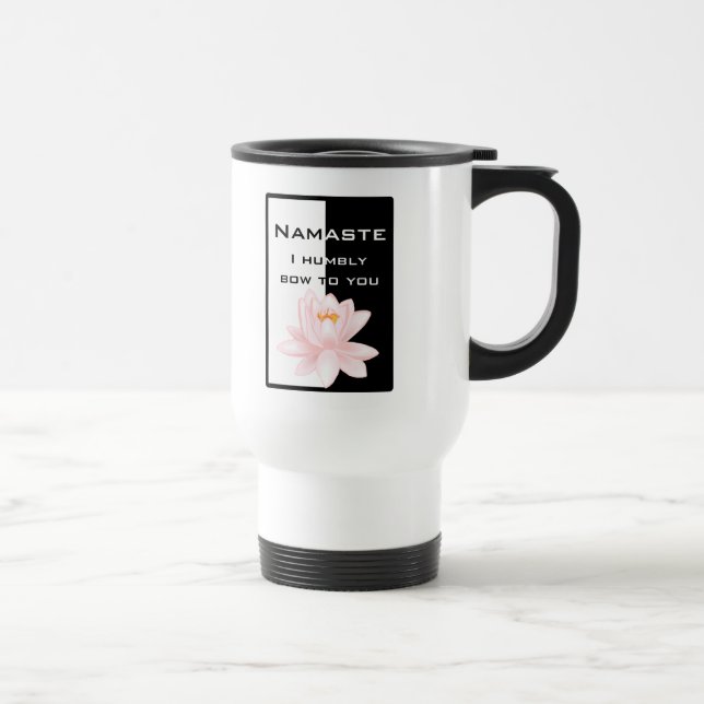Mug De Voyage Namaste - je cintre humblement à vous (Droite)