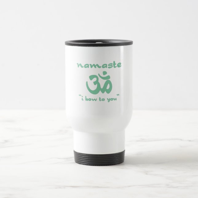 Mug De Voyage Namaste - Je vous salue (en vert) (Centre)