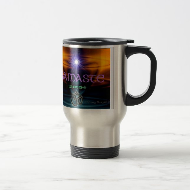 Mug De Voyage Namaste nous avons un ans (Droit)