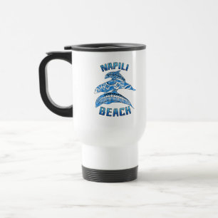 Mug De Voyage Napili Beach Hawaii Vacances Dauphins Tribal