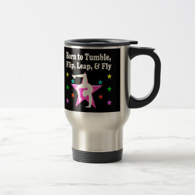 MUG DE VOYAGE NÉ POUR ÊTRE UN CHAMPION DE GYMNASTIQUE (Droit)
