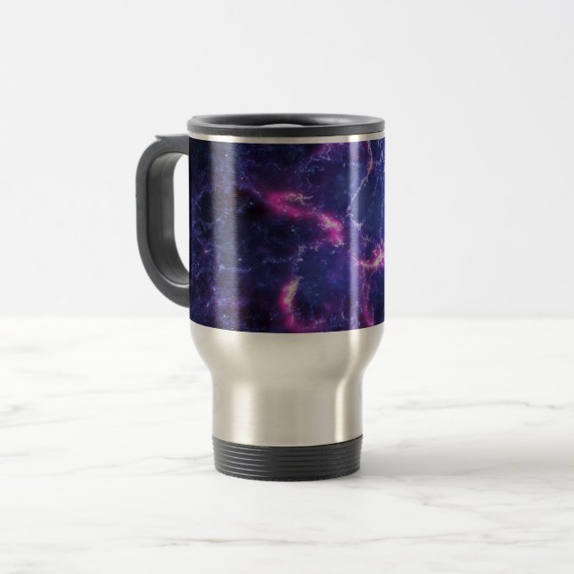 Mug De Voyage Nébuleuse cosmique d'image dynamique de l'espace (Devant gauche)