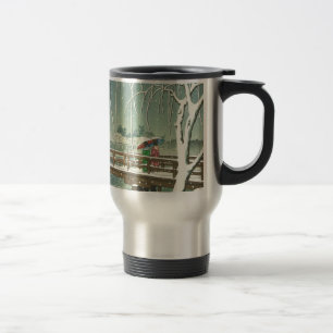 Mug De Voyage Neige au paysage d'art d'hiver de Hasui Kawase de