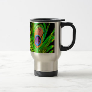 Mug De Voyage Neon Colors Peacock Feather