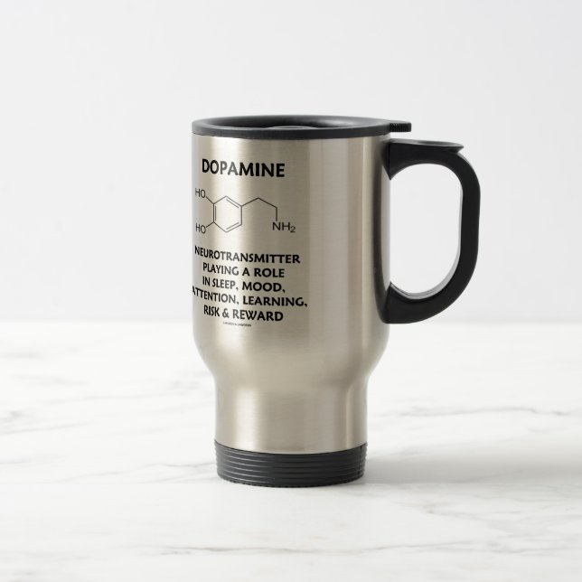 Mug De Voyage Neurotransmetteur de dopamine (molécule chimique) (Droit)