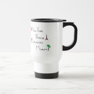 Mug De Voyage New York, Paris, Londres, Miami