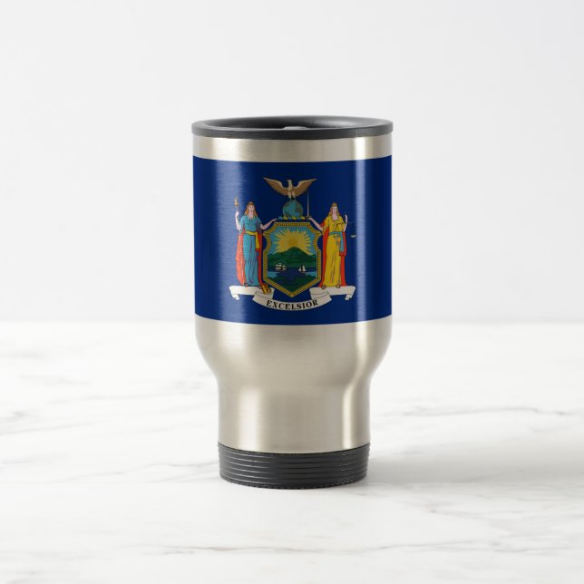 Mug De Voyage New York : The Empire State, Home Big Apple Flag (Centre)